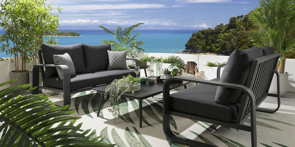 Canapé de jardin 2 places Freddy, couleur anthracite, 160 cm