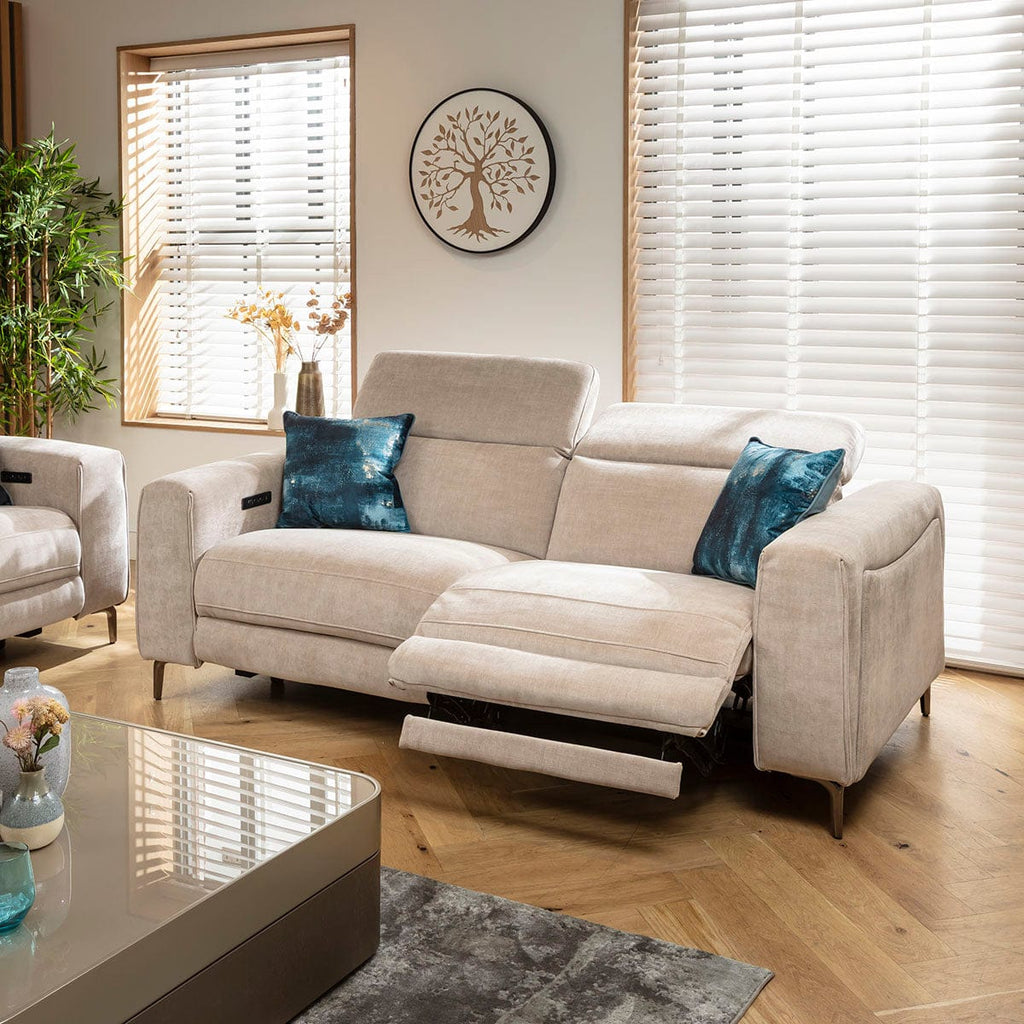 Canapé relax moderne 2 places Florance, gris mastic, 210 x 105 cm