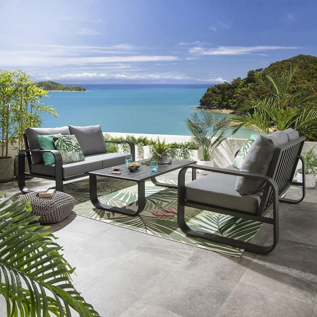 Ensemble de canapé de jardin 4 places Freddy gris