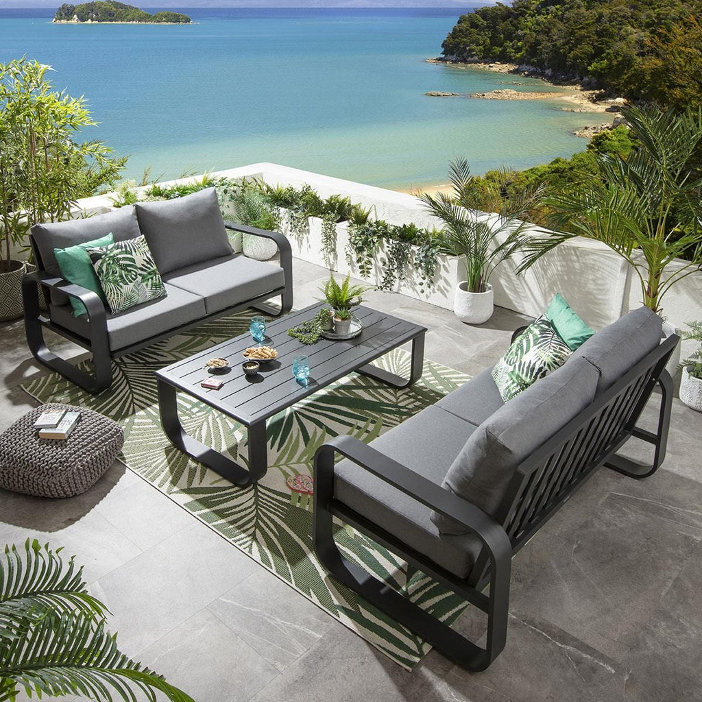 Ensemble de canapé de jardin 4 places Freddy gris