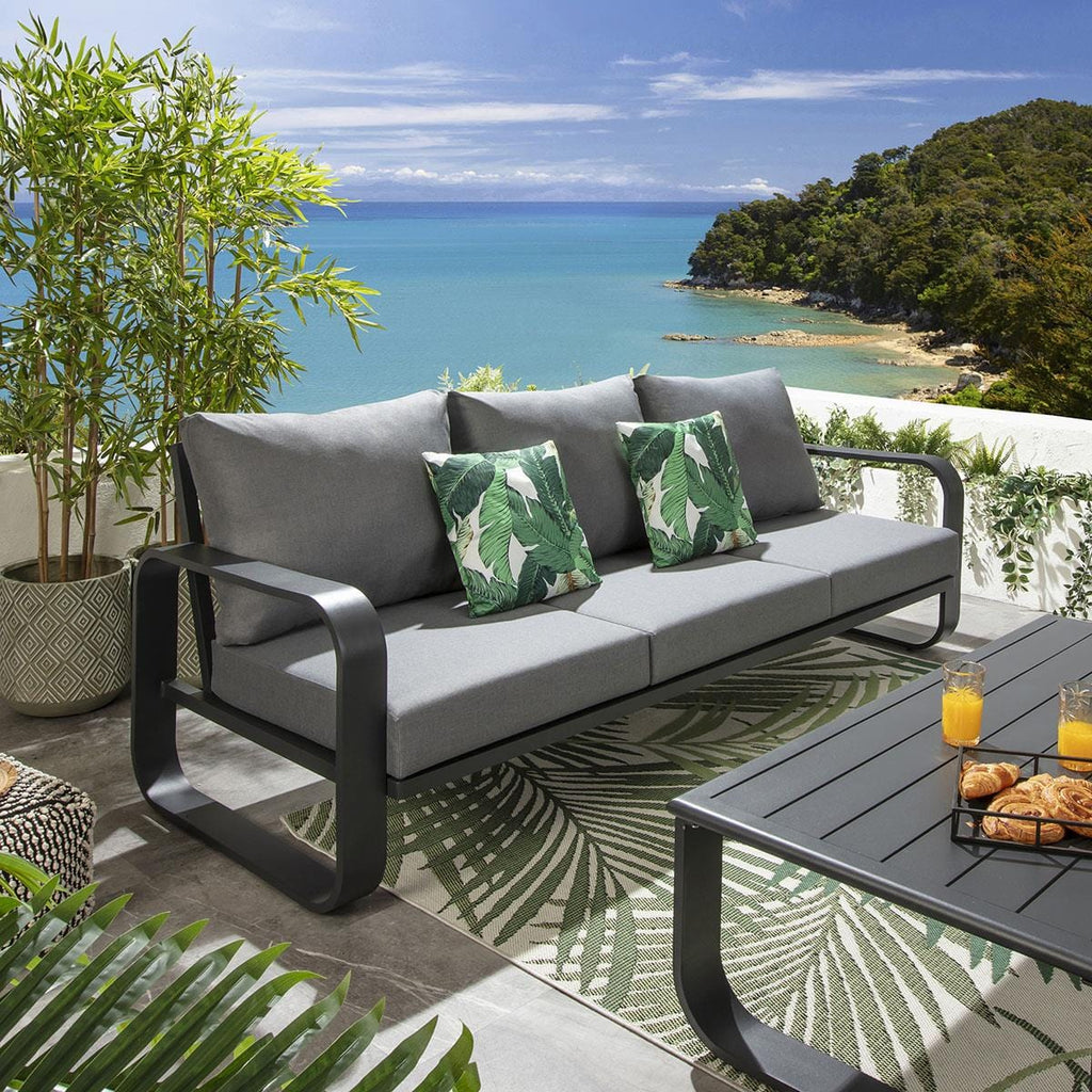 Ensemble de canapés de jardin 5 places Freddy, gris