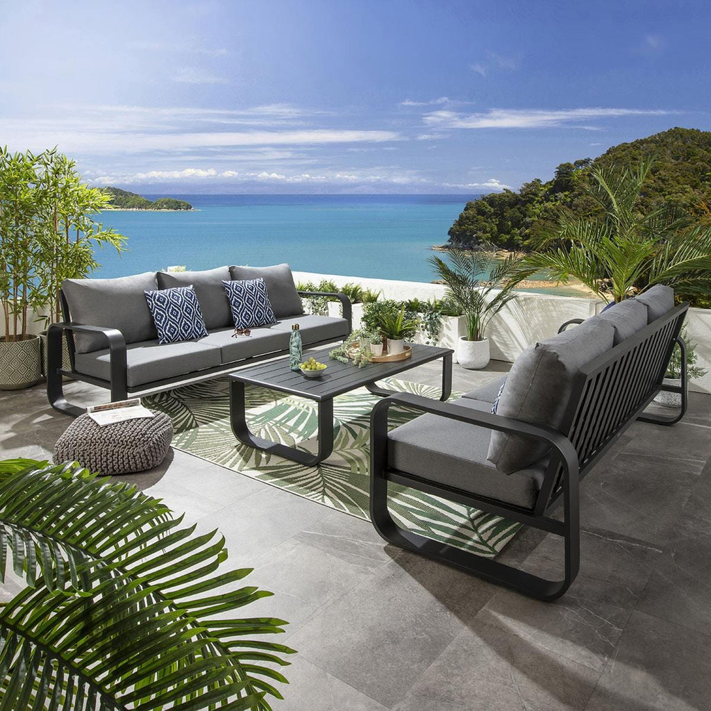 Ensemble de canapés de jardin 6 places Freddy, gris