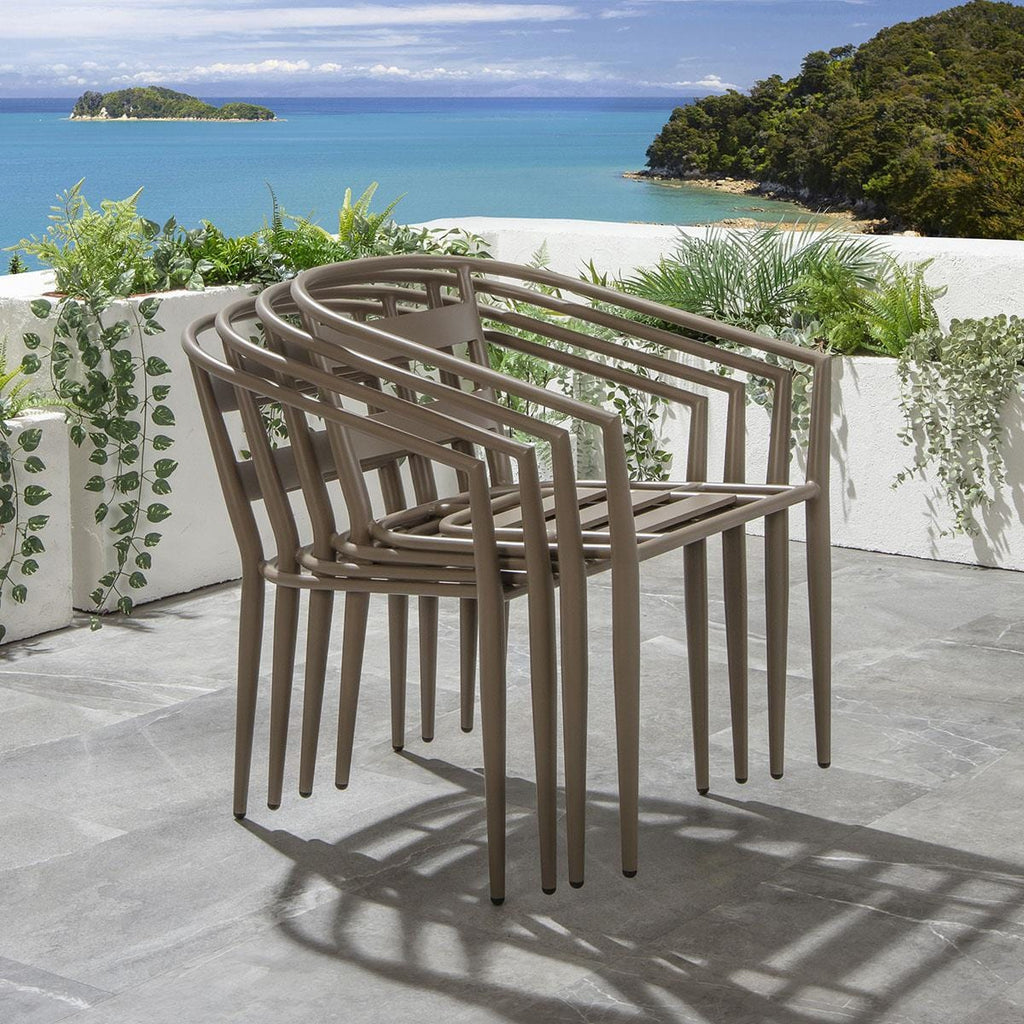 Ensemble de salle à manger de jardin Mia 8 places en aluminium gris