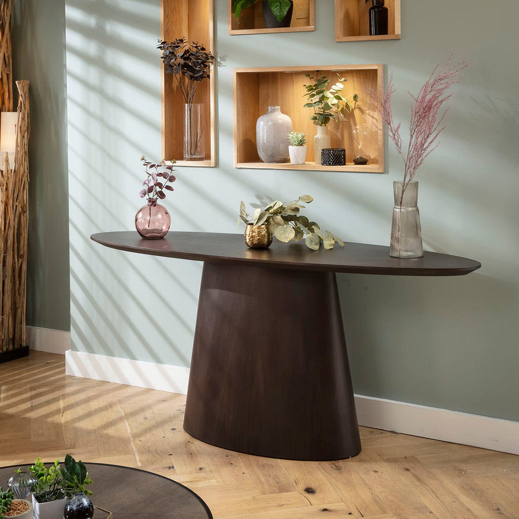 Console Madison moderne pour entrée, gris noyer, 180 x 55 cm