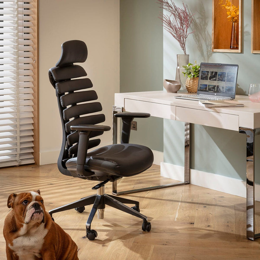 Fauteuil de bureau moderne Ergo Home Office en similicuir noir