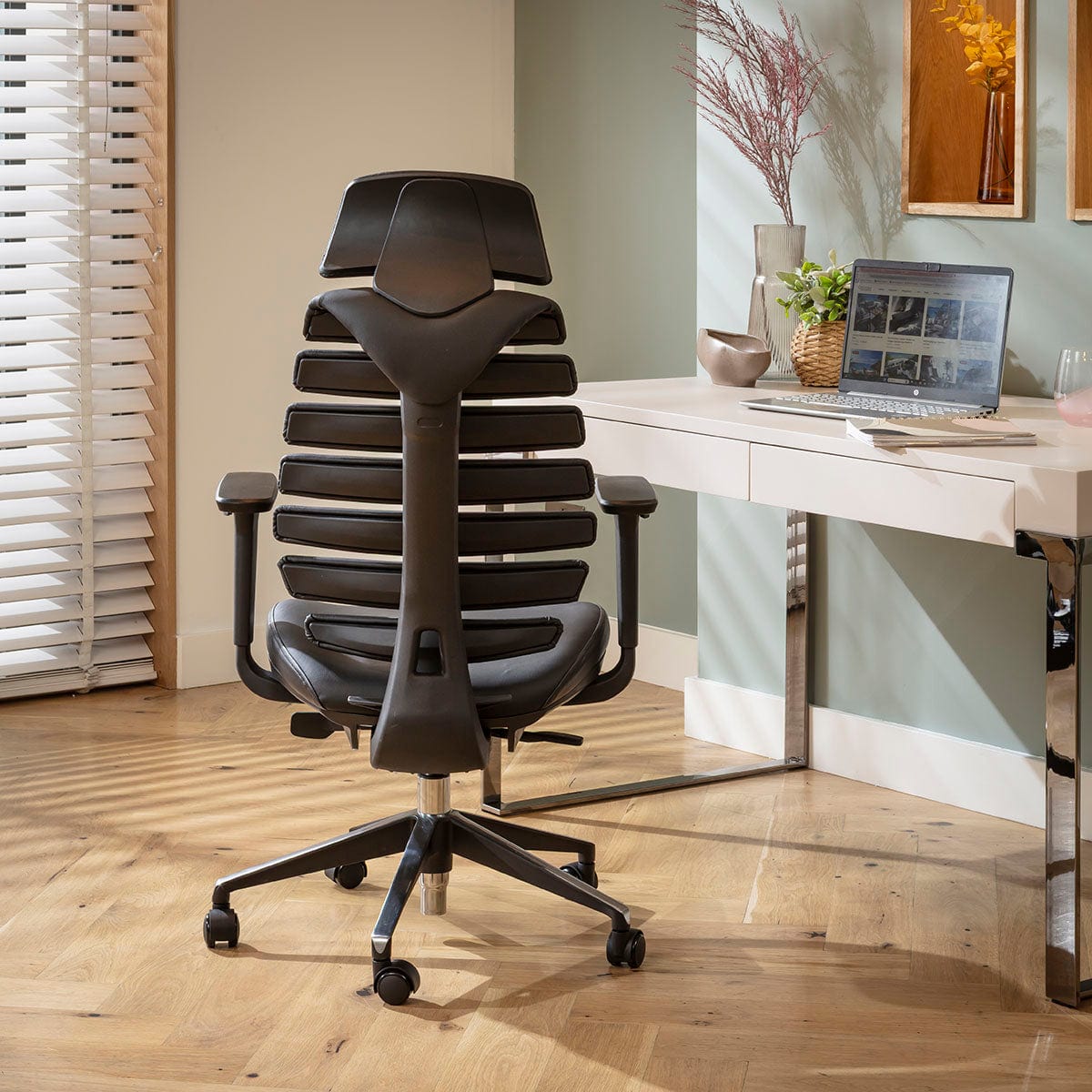 Fauteuil de bureau moderne Ergo Home Office en similicuir noir