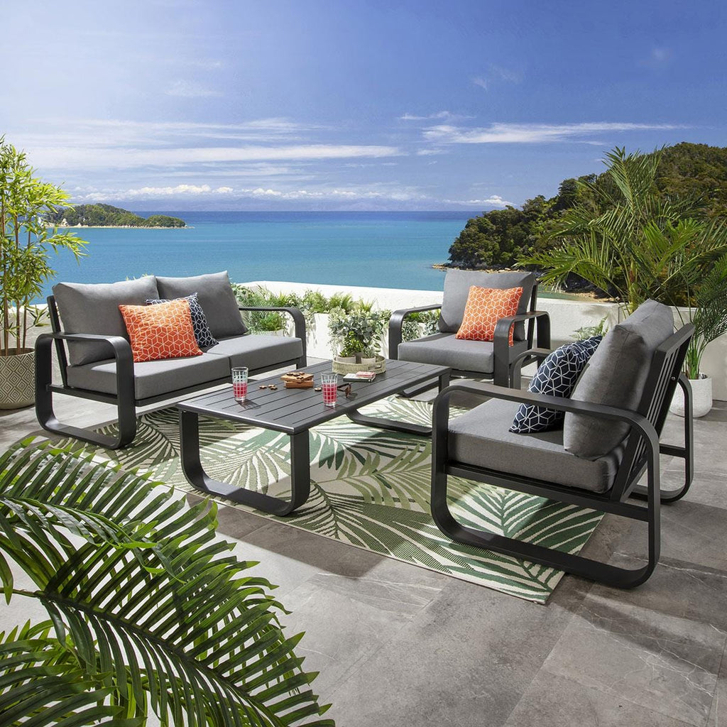 Fauteuil de jardin Freddy gris 90 cm