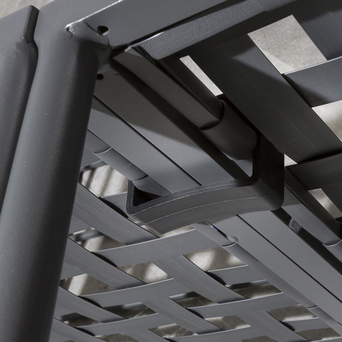 Ensemble canapé d'angle de jardin modulaire Alfie couleur café 216x216cm L6