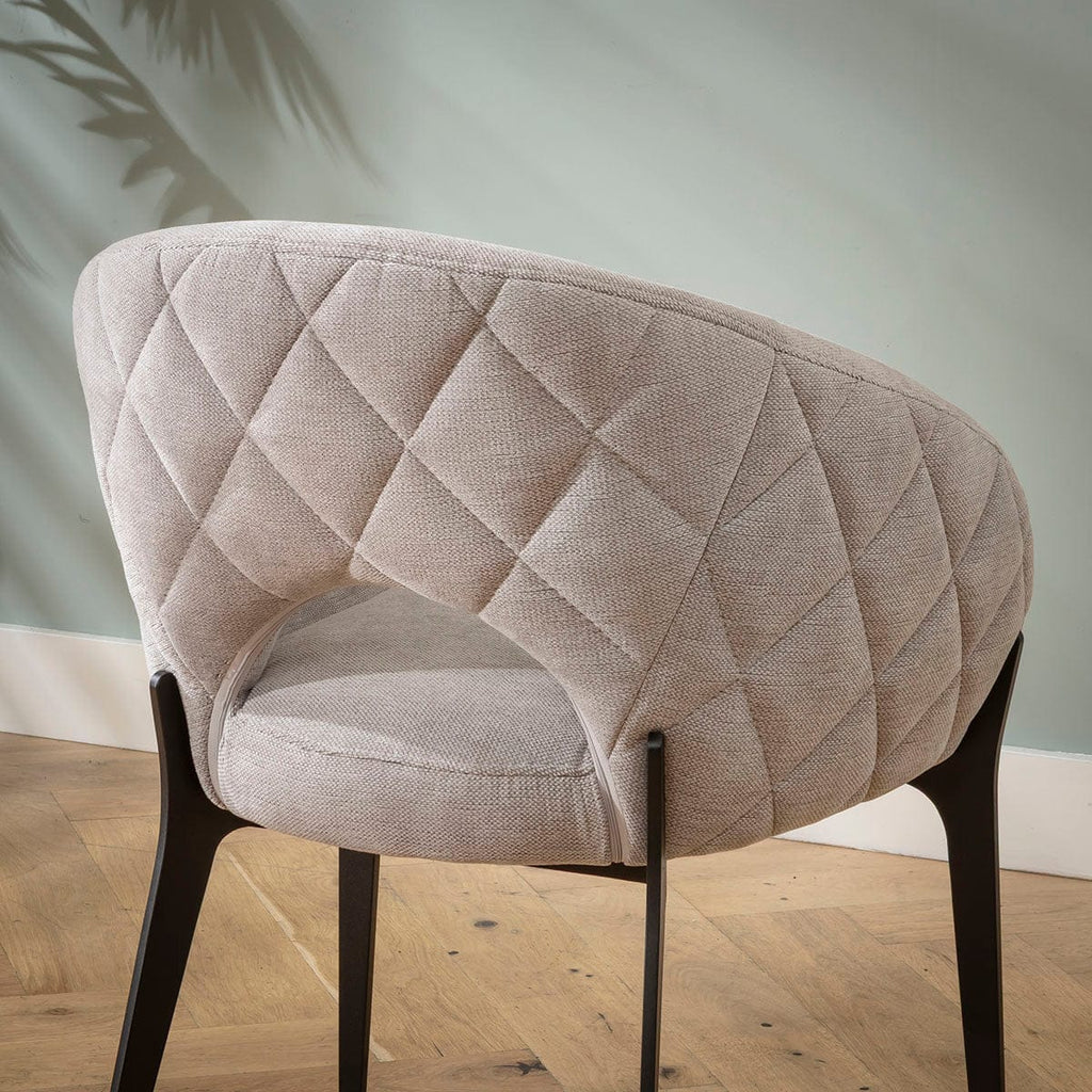 4 chaises de salle à manger Piper ultra-modernes en tissu gris