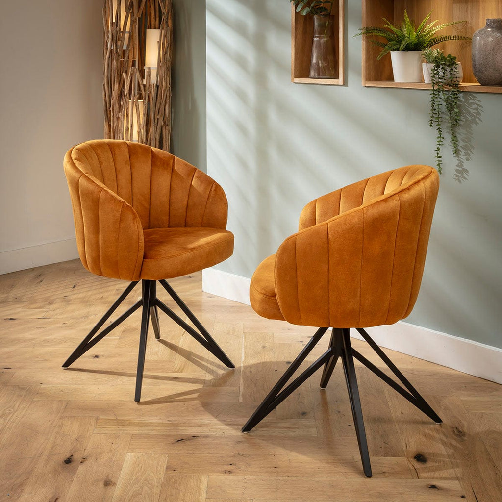 Ensemble de salle à manger ovale 8 places Hattie &amp; Venusia, céramique safran et blanche