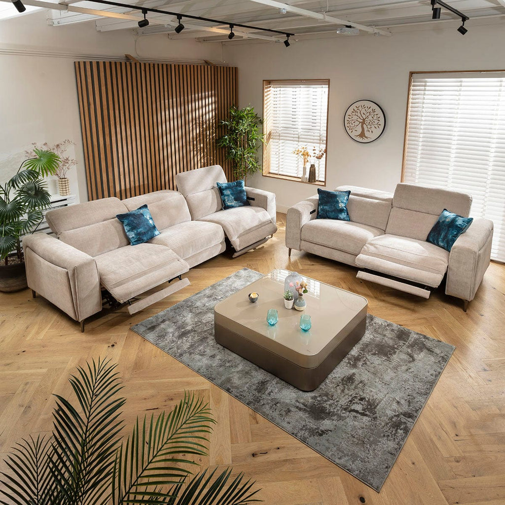 Ensemble canapé inclinable moderne Florance 3 et 2 places, gris mastic 1+2S