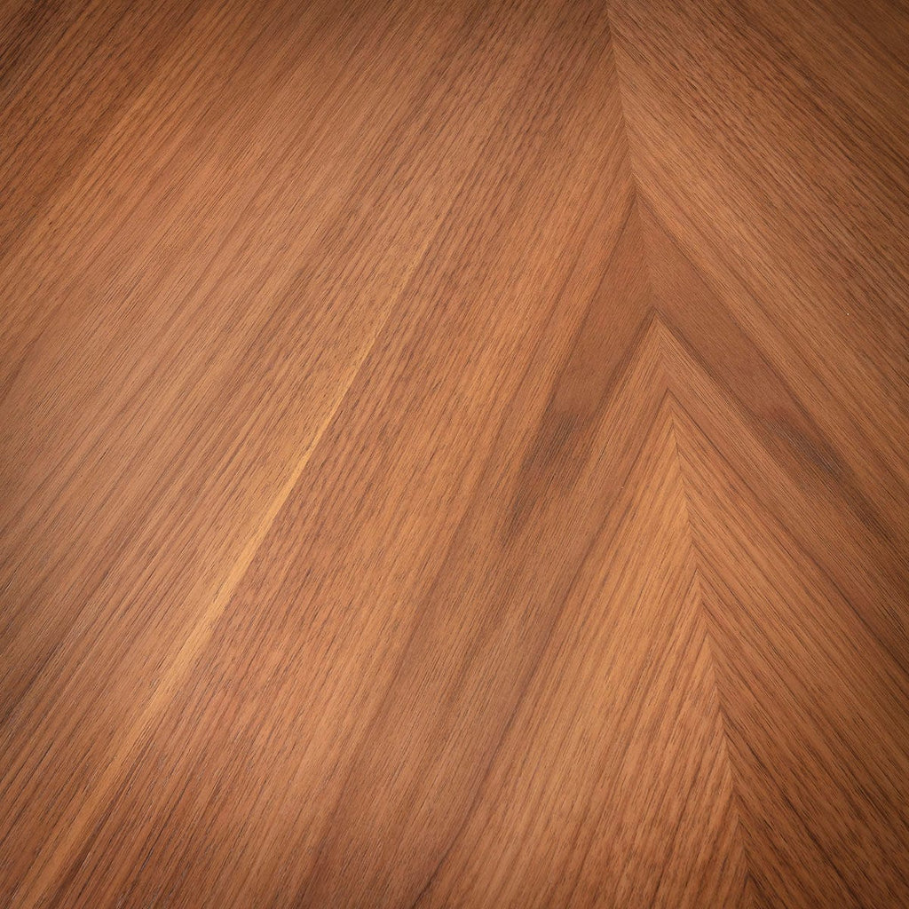 Ensemble de salle à manger rond moderne 6 places Cora &amp; Phoenix, vert et noyer