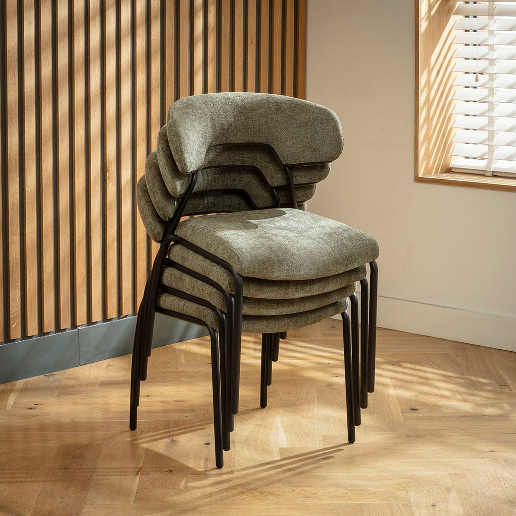 Ensemble de salle à manger extensible 6 places Oscar &amp; Cain en céramique verte et blanche