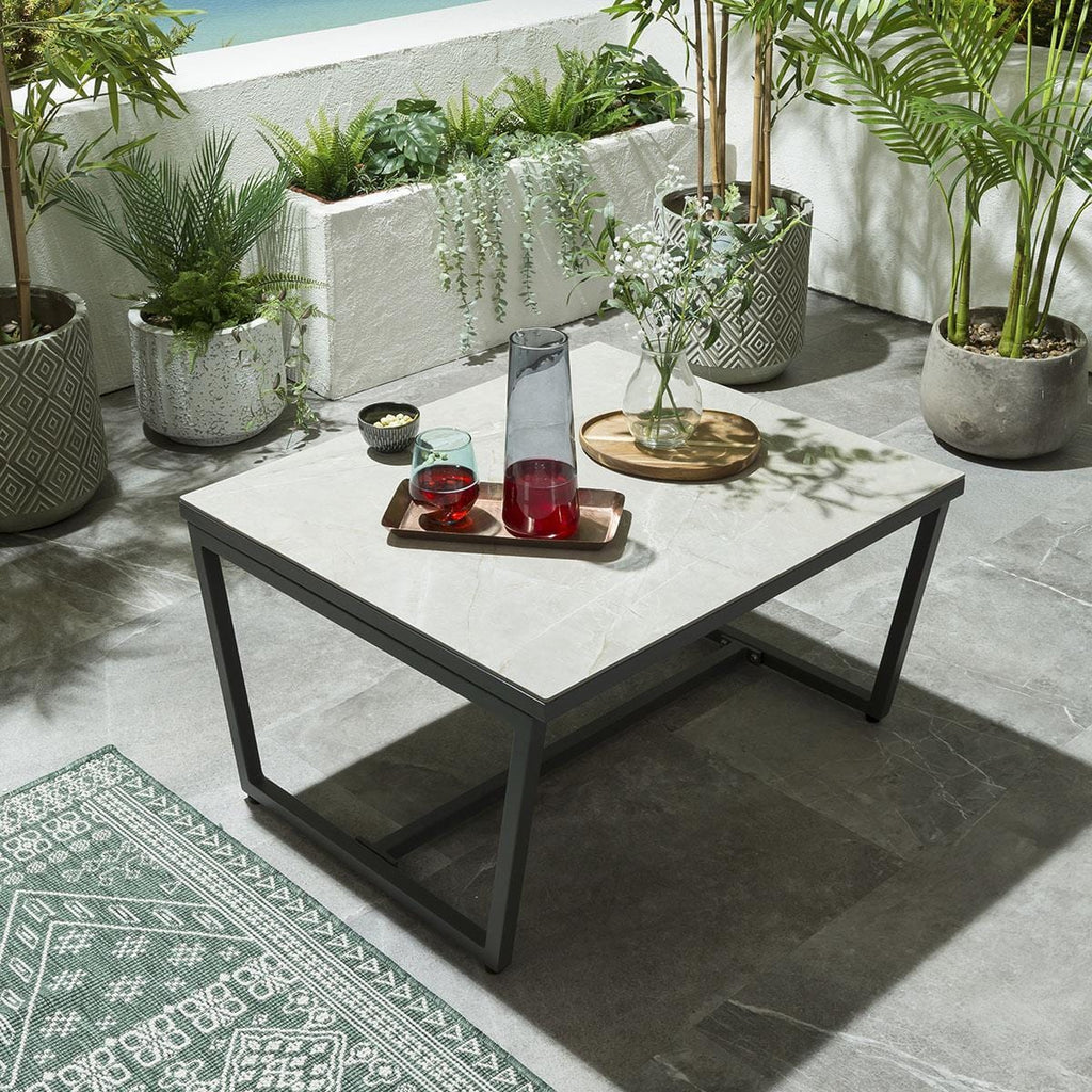 Ensemble de canapés de jardin modulaires Alfie Gris fumé 144 cm et 216 cm S2+S4