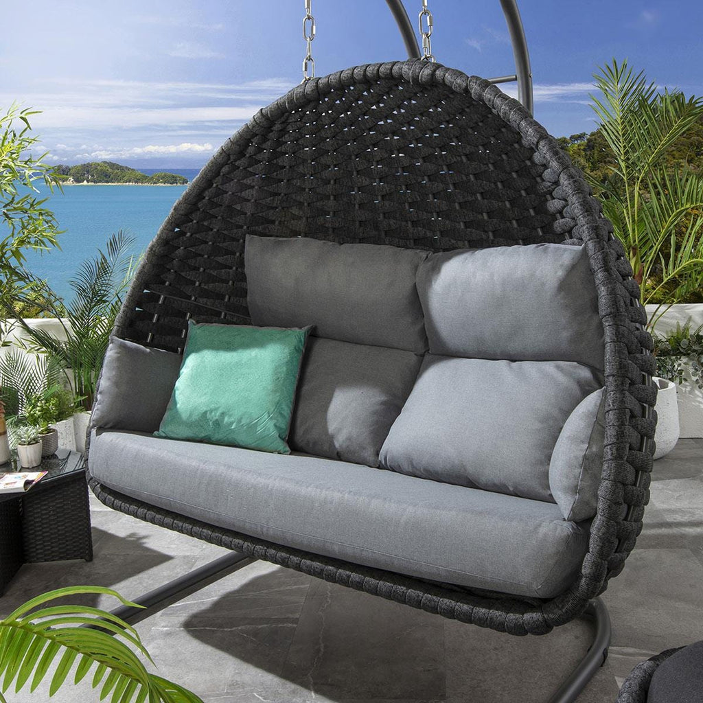 Sundowner Double Hanging Egg Chair Charcoal & Grey