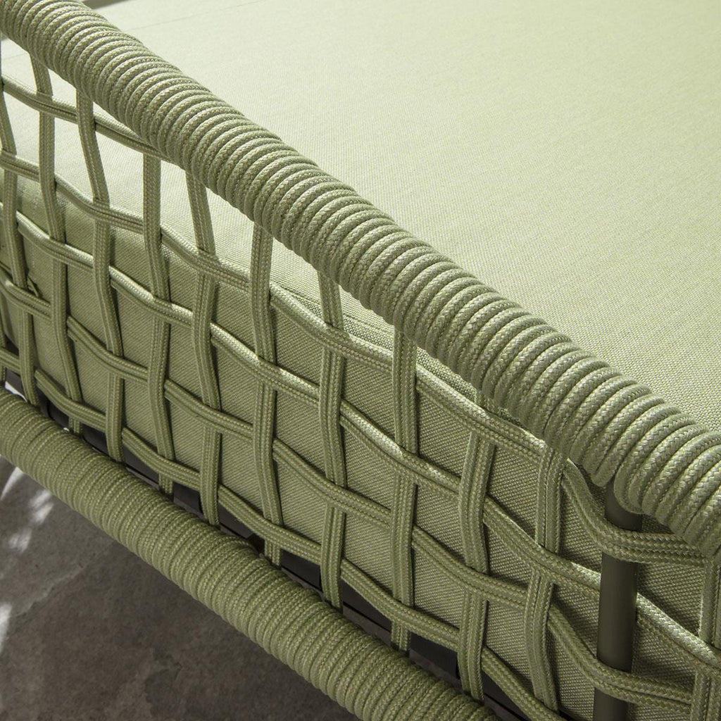 Cole Double Sun Lounger Daybed Green 183x166cm