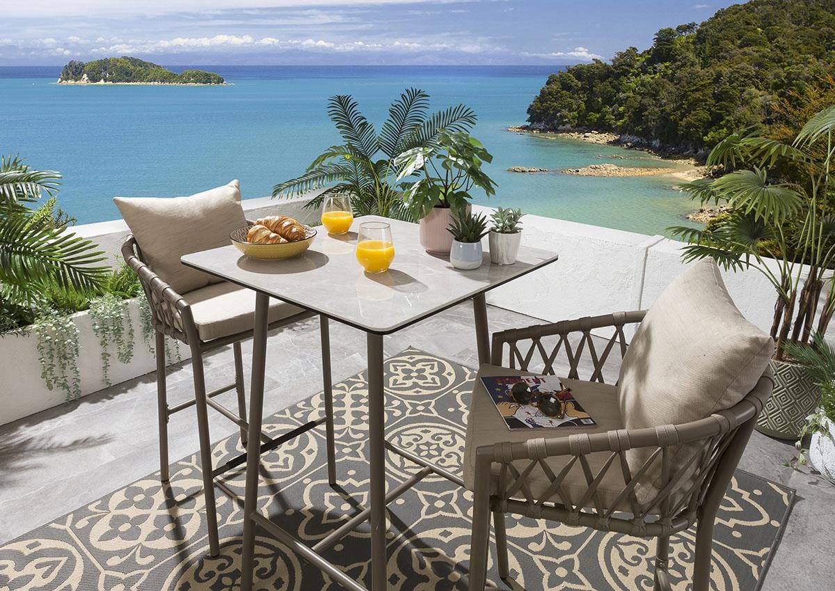 Ensemble bar de jardin 2 places Verity - Beige