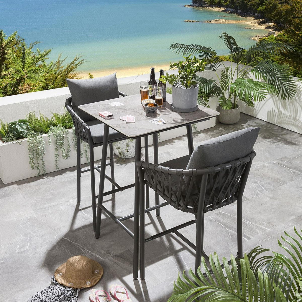 Ensemble bar de jardin 2 places Verity - Gris