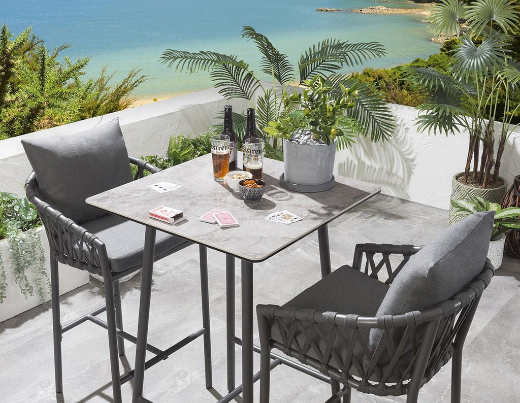 Ensemble bar de jardin 2 places Verity - Gris