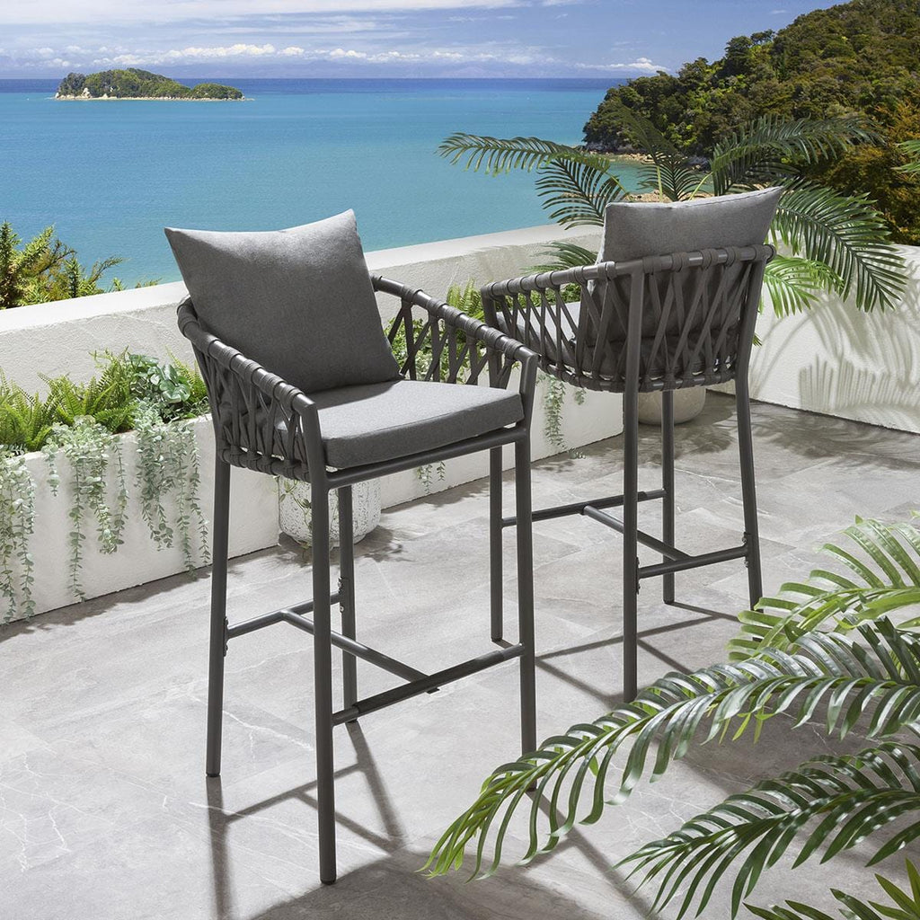 Ensemble bar de jardin 2 places Verity - Gris