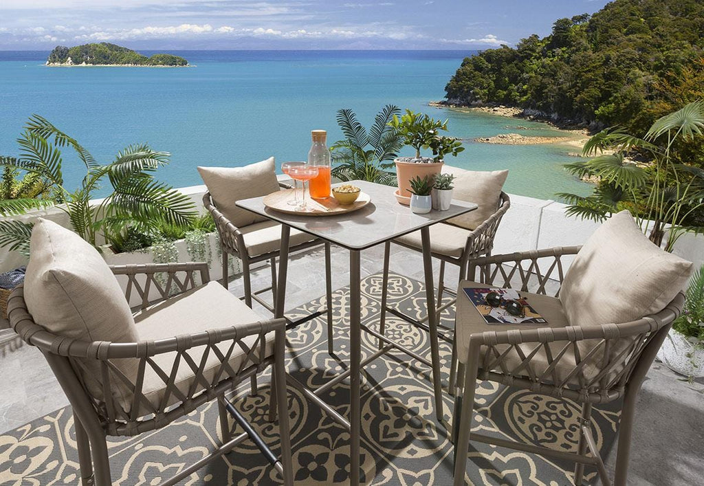 Ensemble bar de jardin Verity 4 places - Beige