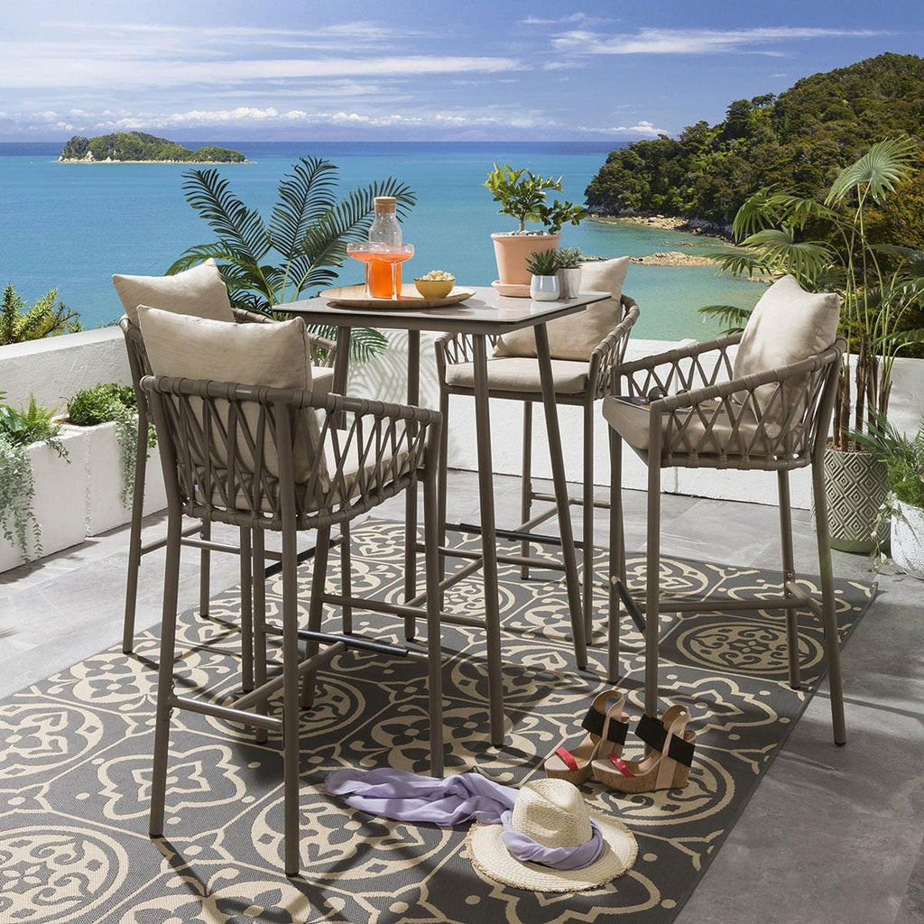 Ensemble bar de jardin Verity 4 places - Beige