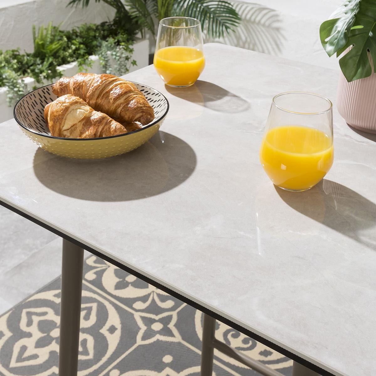 Ensemble bar de jardin Verity 6 places - Beige