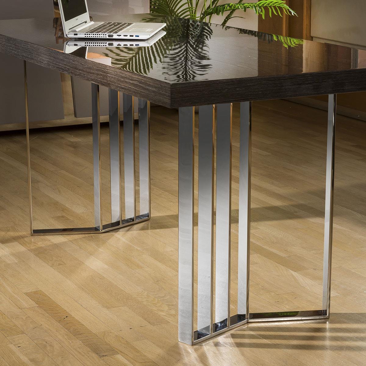 Bureau et commode Quatropi Designer Large Darcy 2200 x 800 mm, chêne fumé