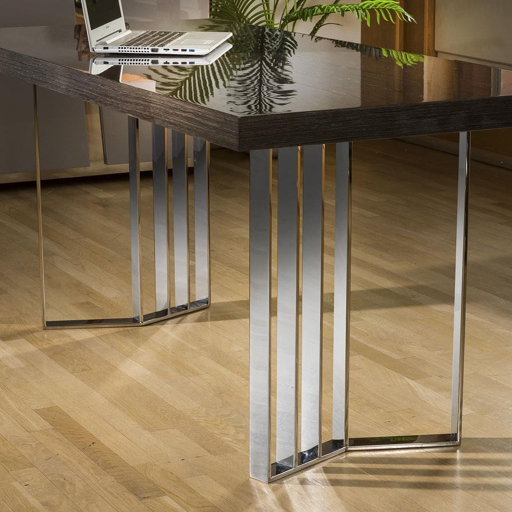 Quatropi Designer Large Darcy 2200 x 800 Desk Table Smoked Oak