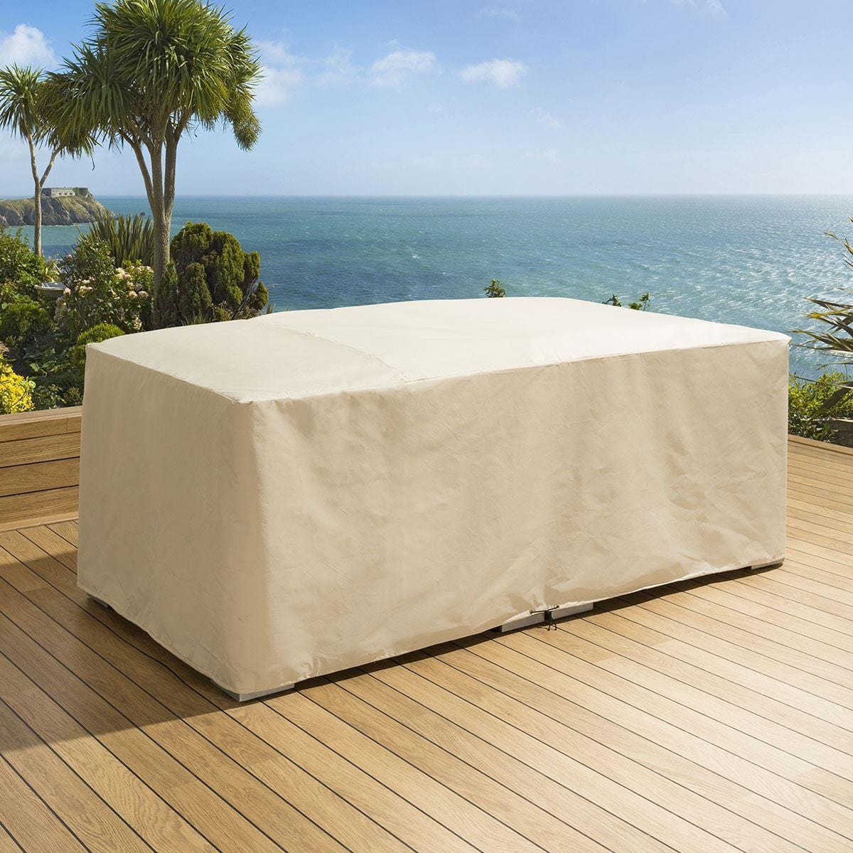 Ensemble de canapé de jardin modulaire Zara couleur café 186 x 93 cm S2