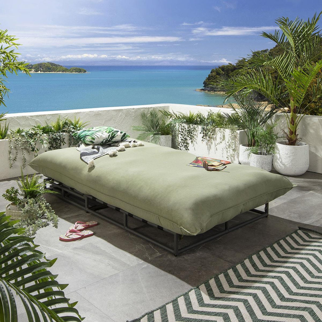 Ocean XL Garden Sun Lounger Green 195x127cm