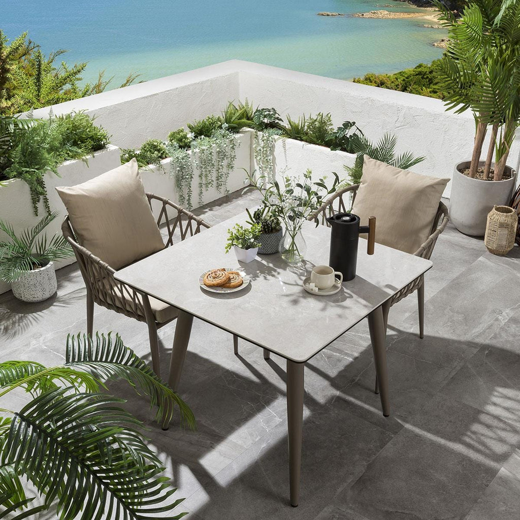 Ensemble de salle à manger bistro Verity 2 places - Beige