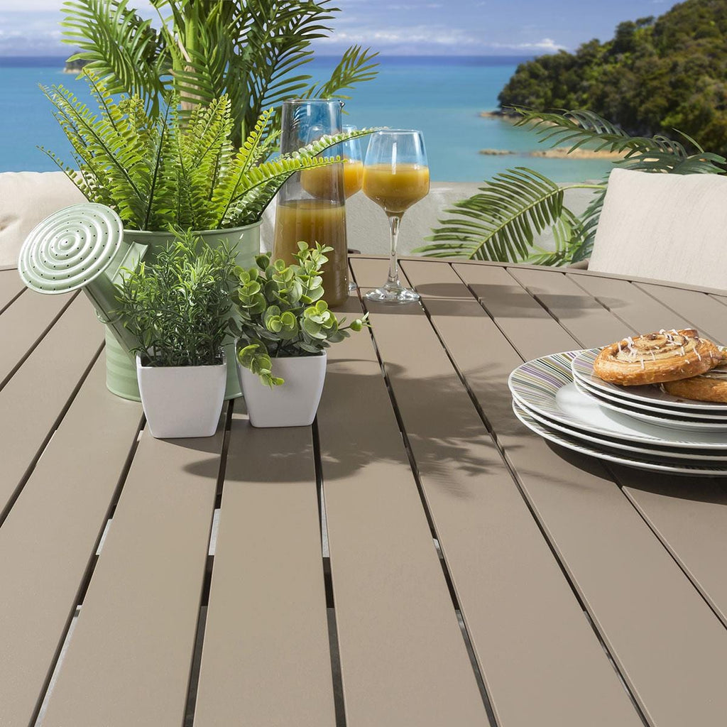 Table de salle à manger ronde Sun Garden 200 cm beige