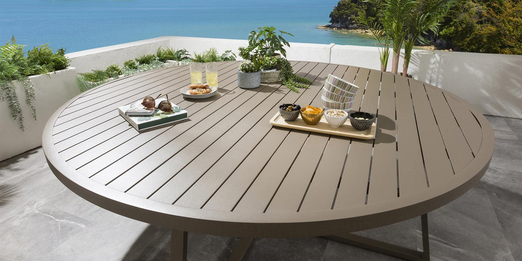 Table de salle à manger ronde Sun Garden 200 cm beige