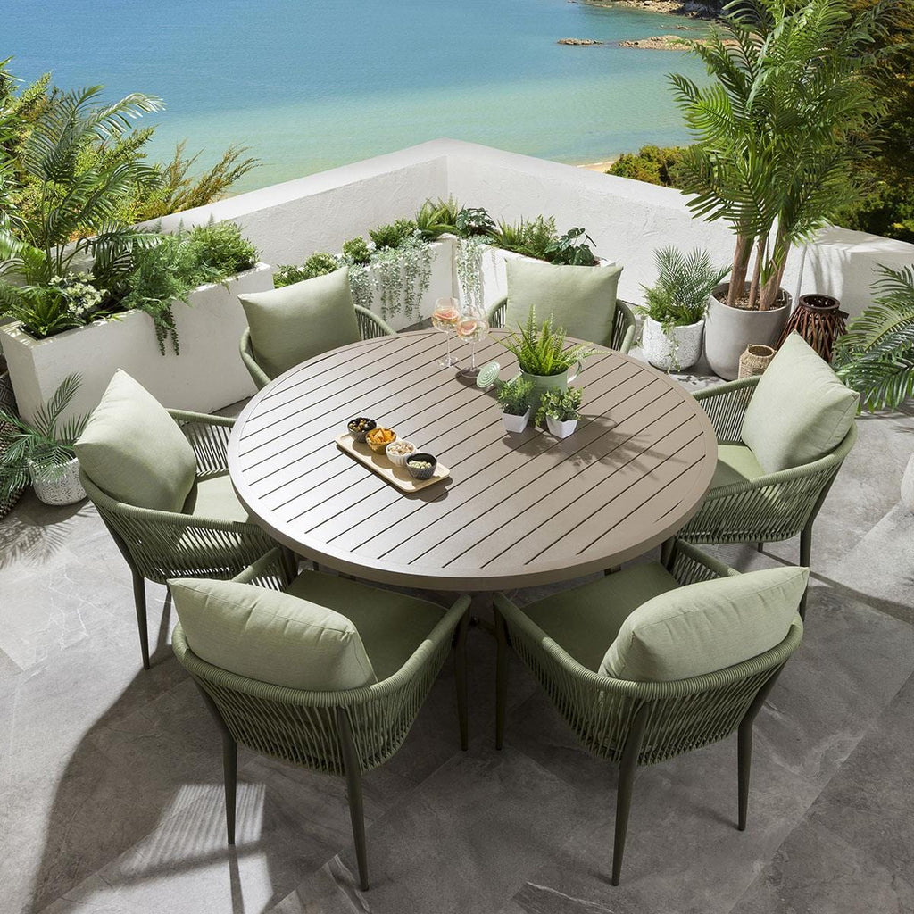 Table de salle à manger ronde Sun Garden 150 cm beige