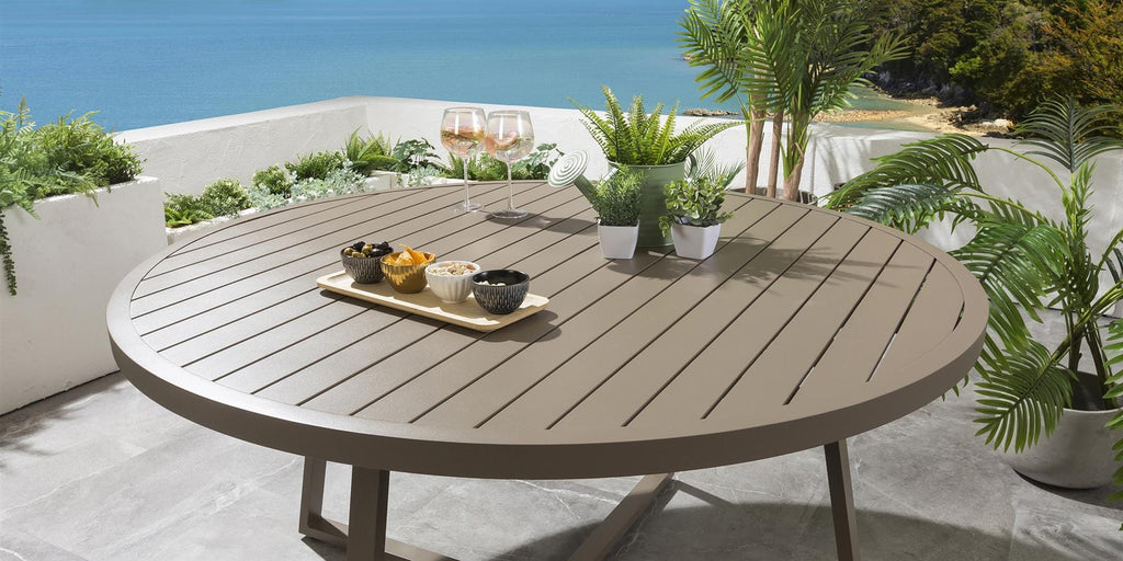 Table de salle à manger ronde Sun Garden 150 cm beige