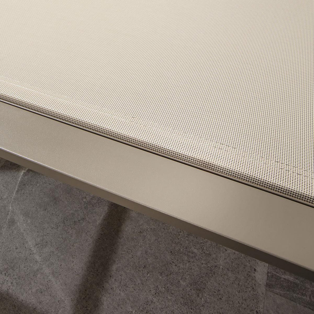 2 chaises longues de jardin Cayman avec coussins beiges 196 x 70 cm