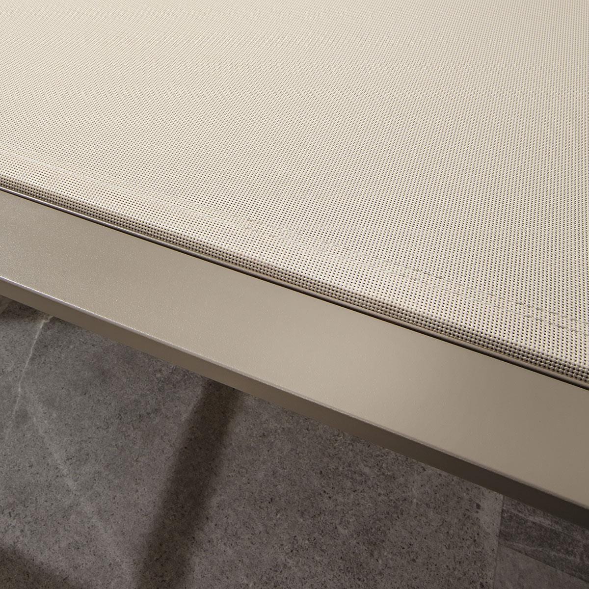 2 chaises longues de jardin Cayman avec coussins beiges 196 x 70 cm