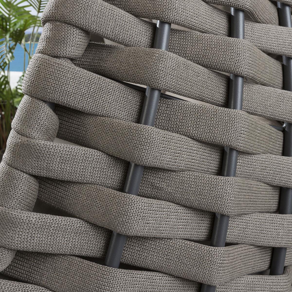 Ensemble chaise suspendue simple et hamac en corde - Café