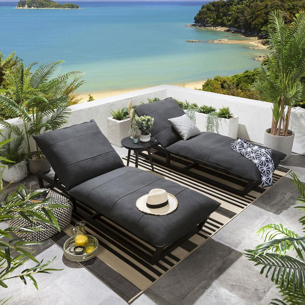 Ensemble de 2 chaises longues Ocean Sun - Gris ocre