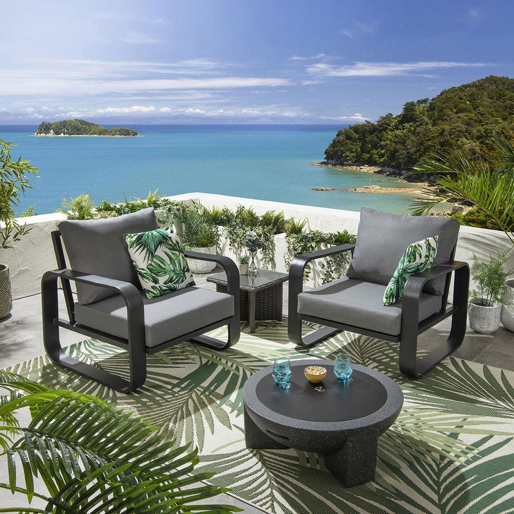 2 fauteuils de jardin Freddy gris