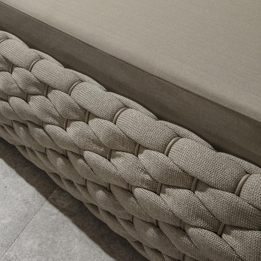 2 chaises longues Sundowner avec coussins couleur café 208x85cm