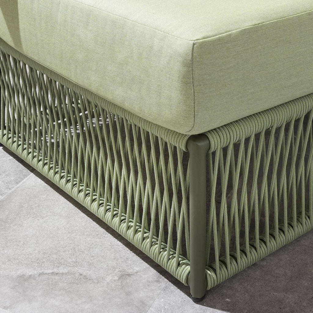 Ensemble de canapé de jardin modulaire Cole vert 148x74cm S2