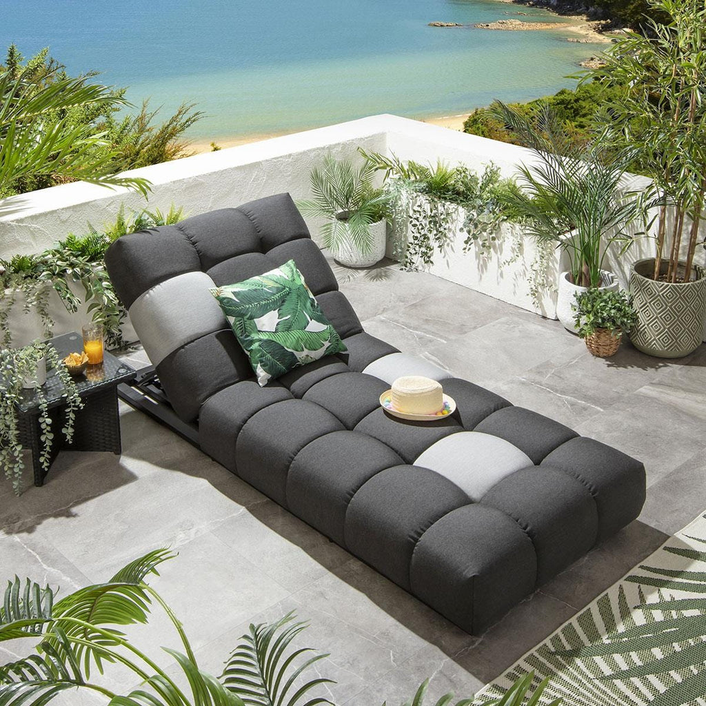 Transat de jardin Blow Premium Gris suie 213x92cm