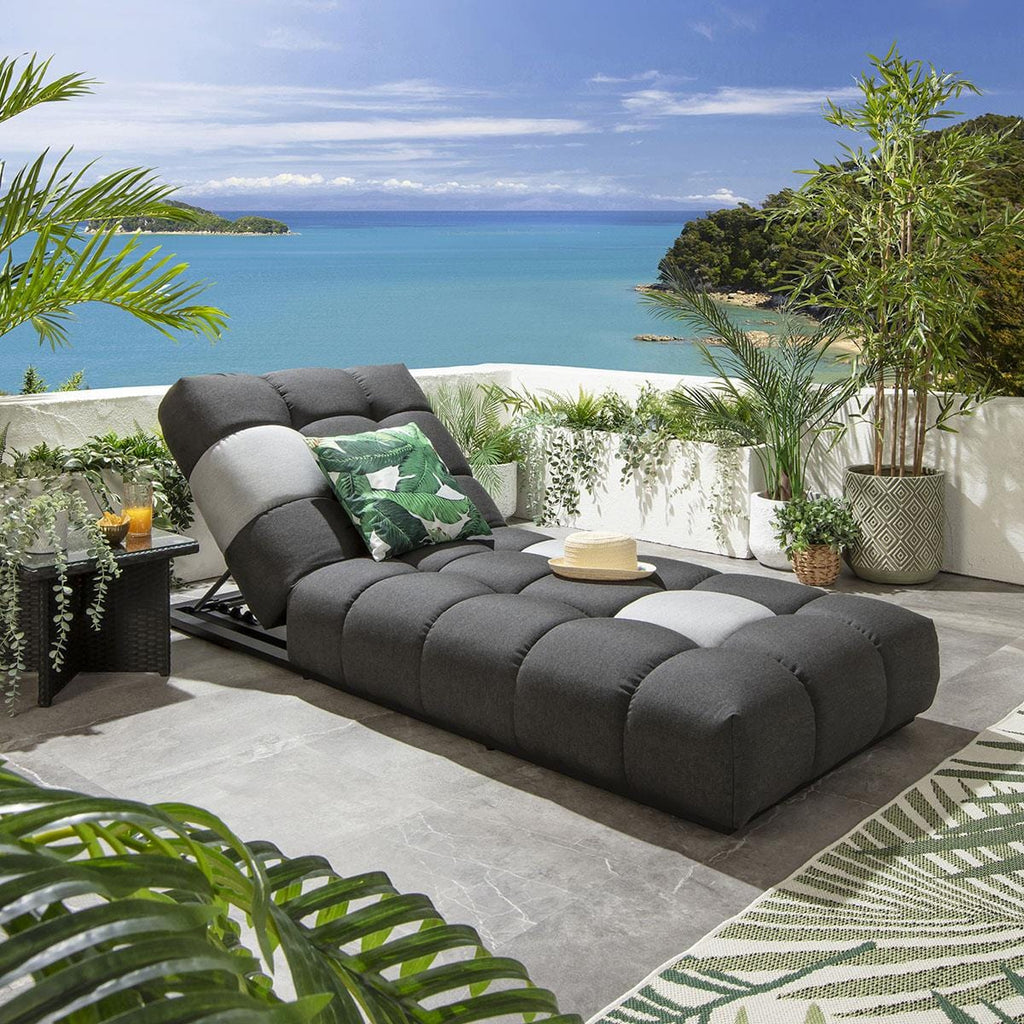 Transat de jardin Blow Premium Gris suie 213x92cm