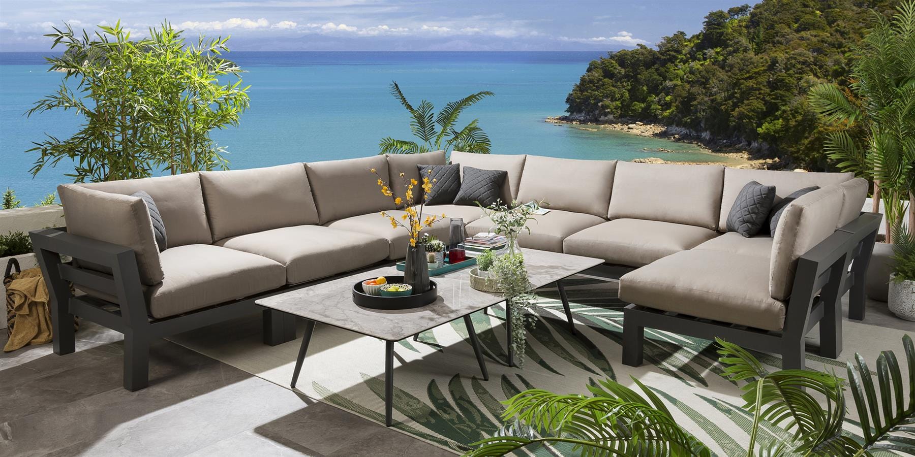 Zara Modular Middle Section Coffee 82x93cm